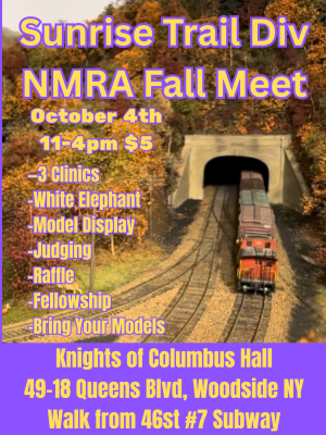 Sunrise Trail Div NMRA Fall Meet